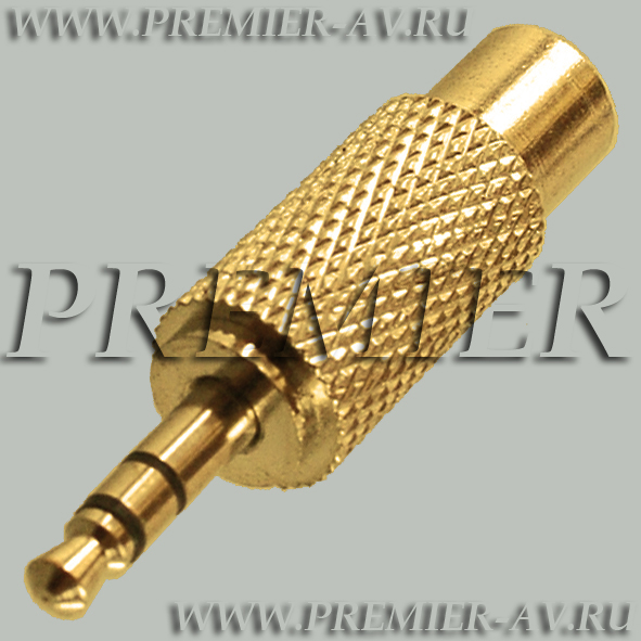 2-193G Переход 2.5мм "шт" стерео - RCA "гн" металл "позолоченный"
