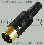 1-360G Разъем DIN 5 pin "шт" пластик "позолоченный" на кабель