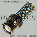 4-142 Разъем BNC "шт" металл на кабель RG-6, SAT-50, SAT-703, DJ-113, накрутка