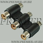 2-278 Переход 3 x RCA "гн" - 3 x RCA "гн" пластик
