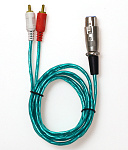 5-097  1.5 Шнур XLR "гн" - 2 x RCA "шт"  1.5м