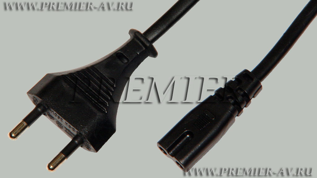 5-180 / AC cord VDE 5.0 Шнур сетевой для бытовой техники "8" с кабелем 2x0.75мм2 5.0м