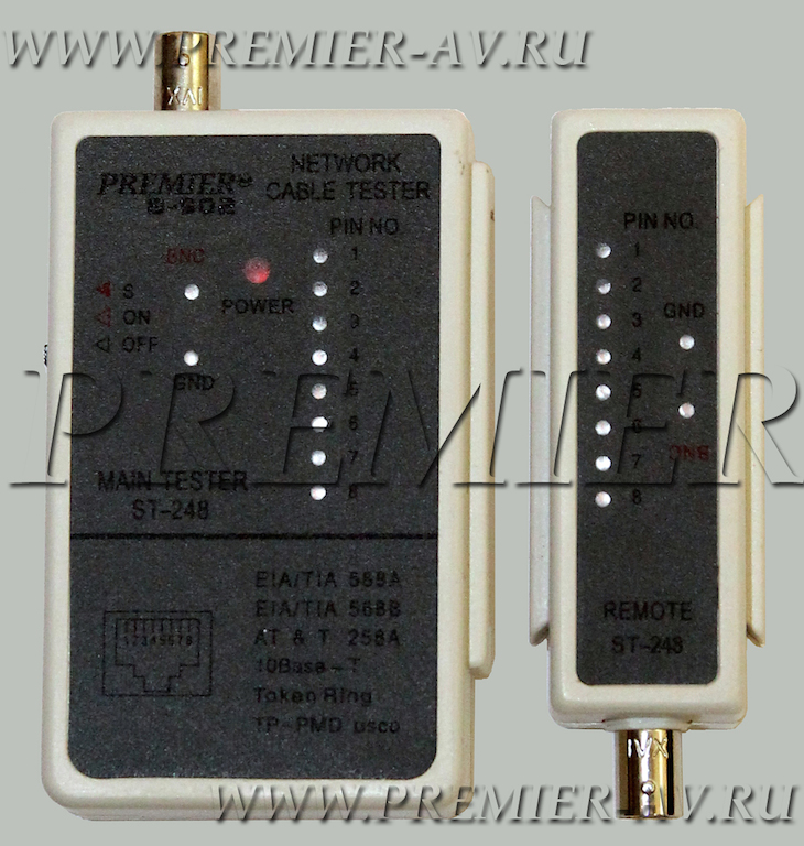 8-902 Тестер для шнуров LAN и BNC