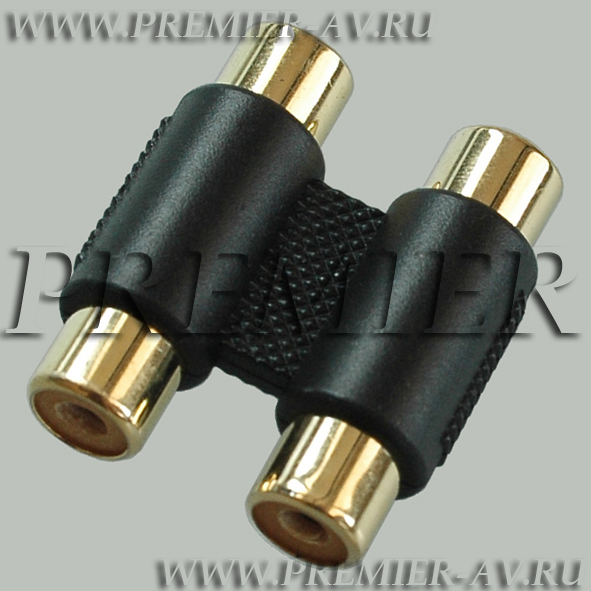 2-274G Переход 2 x RCA "гн" - 2 x RCA "гн" пластик "позолоченный"
