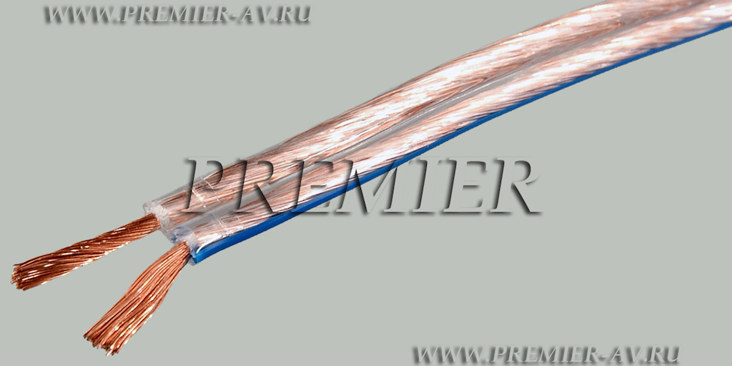 25-013 100 Кабель SCC-TR CCA акустический 2 x 0.50мм2 омедненный прозрачный 100м