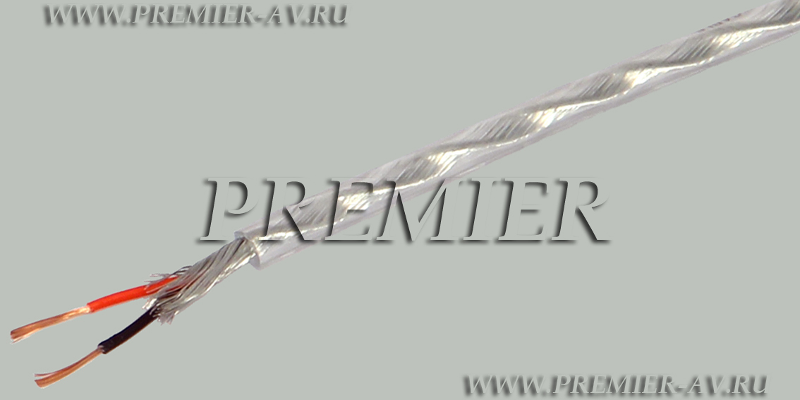 28-264 100 Кабель LCM-26 микрофонный 2 жилы 1 экран OD3.7мм прозрачный-серебристый 100м