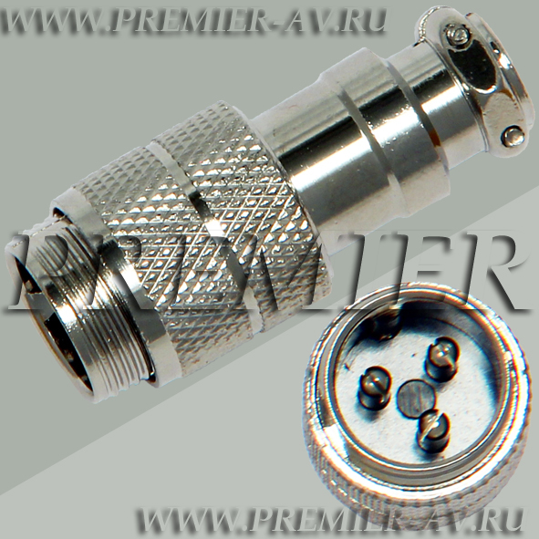1-563-3 Разъем MIC16 3P "шт" металл на кабель