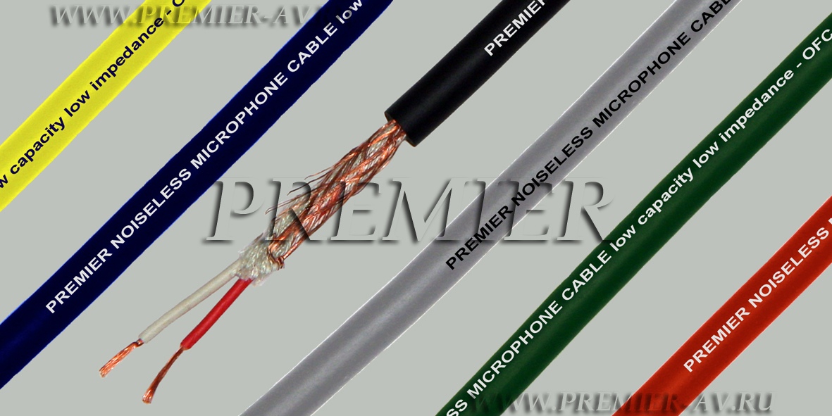 28-103 100 Кабель LCM-10 RD микрофонный 2 жилы 1 экран OD6.5мм красный 100м