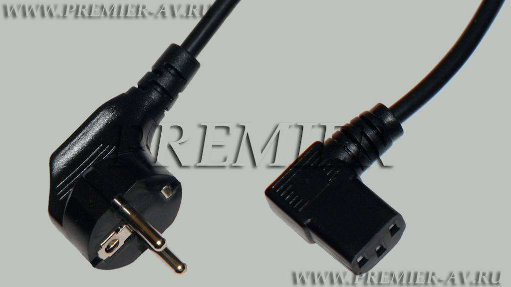 5-283B 1.8 B Шнур сетевой для компьютерной техники с угловым разъемом с кабелем 3x0.5мм2 1.8м