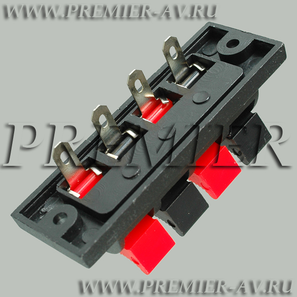 1-701 Прищепка аудио четверная пластик на корпус 70*25мм