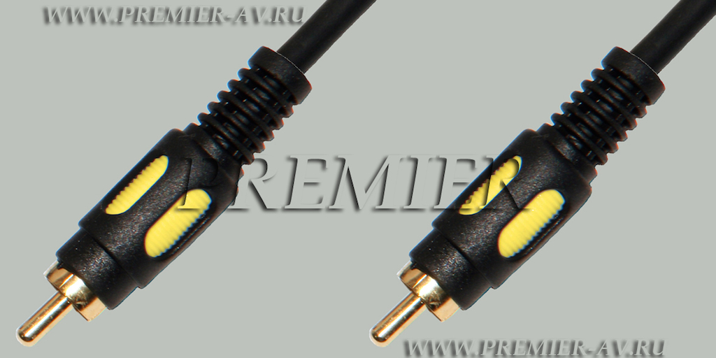 5-100 5.0 Шнур 1 x RCA "шт" - 1 x RCA "шт" "позолоченный" OD5.0мм 5.0м