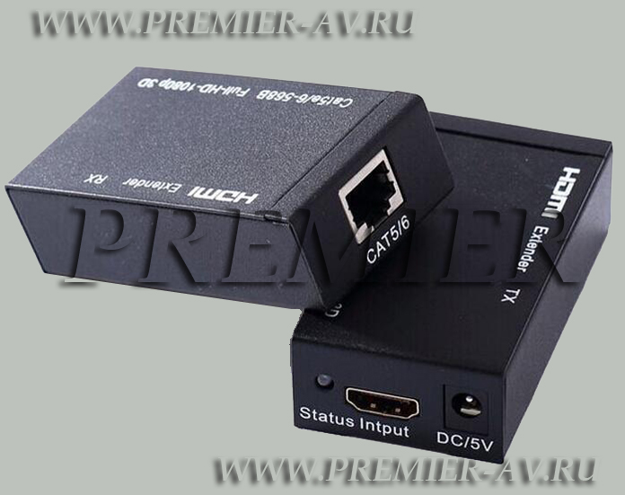 5-877 Удлинитель HDMI - комплект (передатчик + приемник) до 60 метров по одному UTP