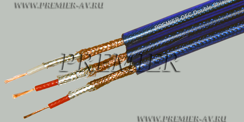 27-431 50 Кабель LCL-86 линейный (тип ШГЭС-3) 2 экрана OD6.0x18.0мм синий-прозрачный 50м
