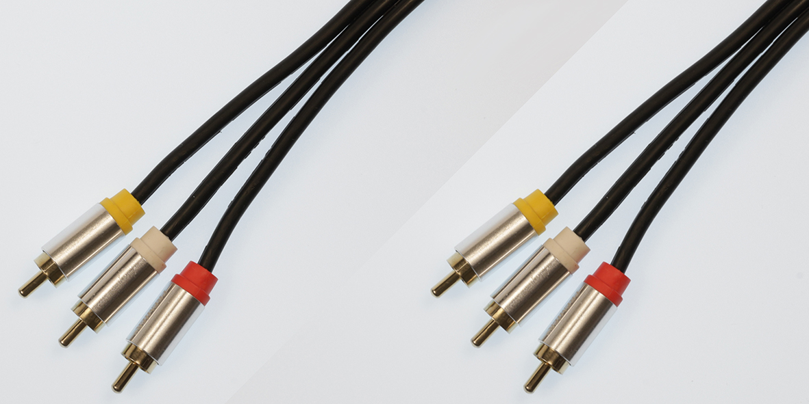 5-306 5.0 Шнур 3 x RCA "шт" - 3 x RCA "шт" "позолоченный" OD4.0x12.0мм экранированный 5.0м