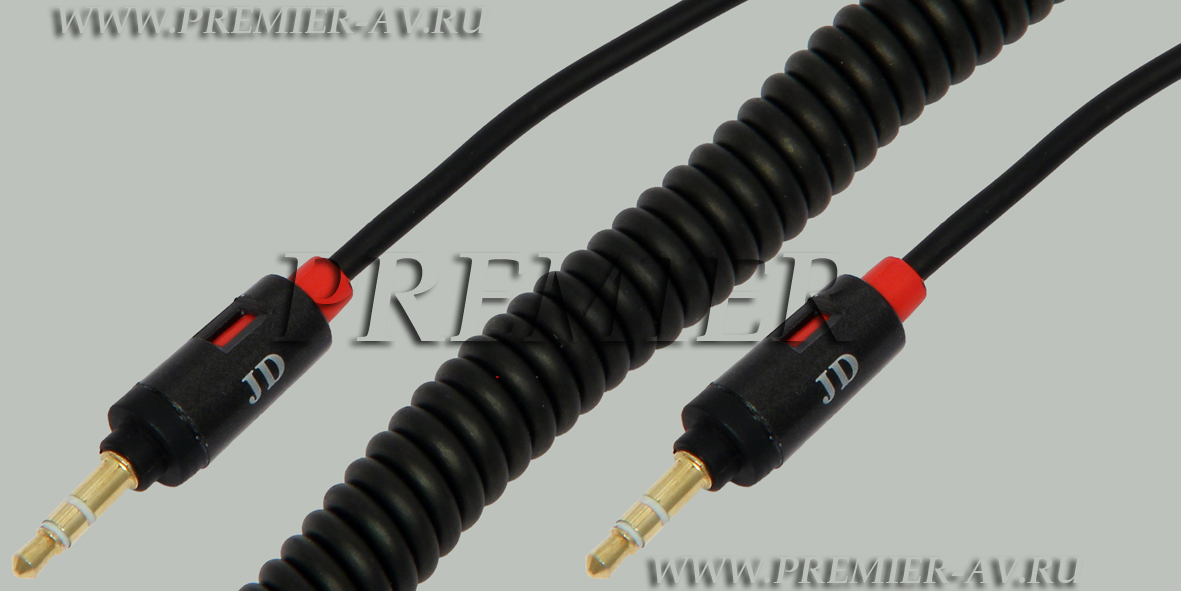 5-232-1 BK 1.0 Шнур 3.5мм "шт" стерео - 3.5мм "шт" стерео витой PRO-class OD2.2мм черный 1.0м