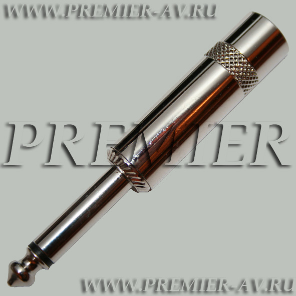 1-108 Разъем аудио 6.35мм "шт" моно металл на кабель