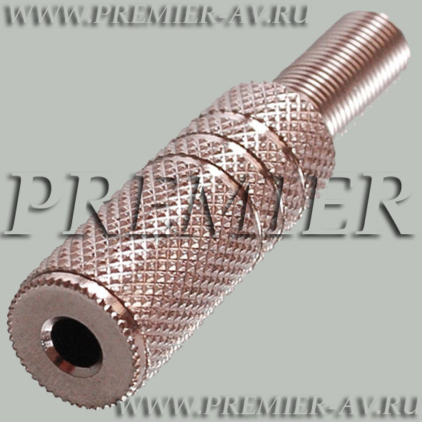 1-085 Разъем аудио 3.5мм "гн" стерео металл на кабель