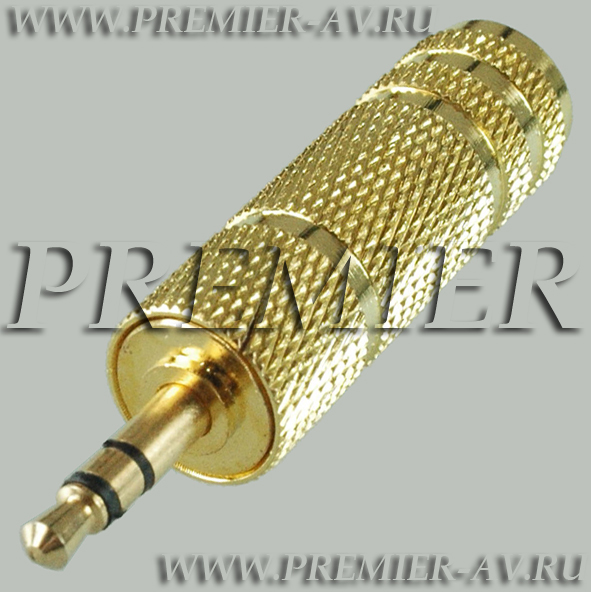 2-026G Переход 2.5мм "шт" стерео - 6.35мм "гн" стерео металл "позолоченный"