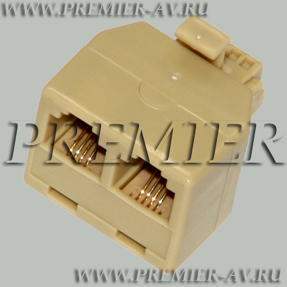 6-133 Переход телефонный "шт" - 2 х "гн" 6P4C