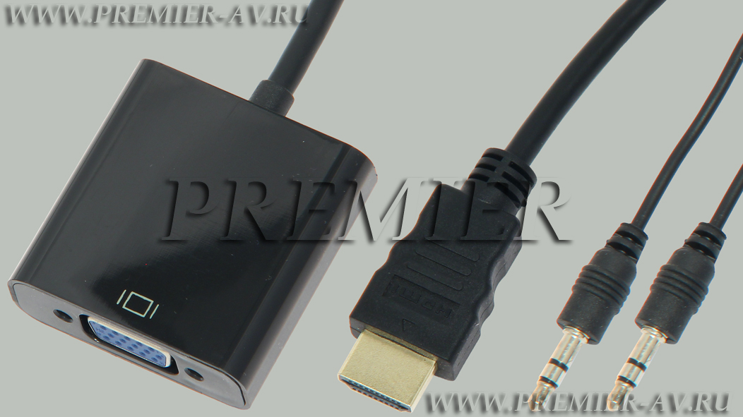 5-983 Видеоконвертер вход HDMI - выход VGA + Audio L/R
