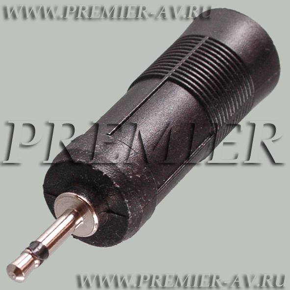 2-020 Переход 2.5мм "шт" моно - 6.35мм "гн" моно пластик