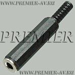 1-151 Разъем аудио 6.35мм "гн" стерео пластик на кабель