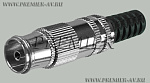 4-013 / MX-154 Разъем телевизионный "гн" металл на кабель, винт, в индивидуальной упаковке