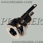 3-228 Разъем питания 5.5x2.5мм "гн" металл на корпус с гайкой