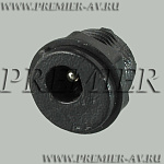 3-234 Разъем питания 5.5x2.5мм "гн" пластик на корпус с гайкой