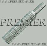 1-155 Разъем аудио 6.35мм "гн" стерео металл на кабель