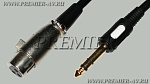 2-713G Переход XLR "гн" - 6.35мм "шт" стерео "позолоченные" контакты с кабелем 0.3м