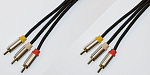 5-306 1.5 Шнур 3 x RCA "шт" - 3 x RCA "шт" "позолоченный" OD4.0x12.0мм экранированный 1.5м
