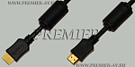 5-813 25.0 Шнур HDMI "шт" - HDMI "шт" пластик "позолоченный" OD6.0мм с ферритами 25.0м