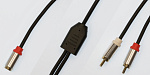 5-303 0.3 Шнур 1 x RCA "гн" - 2 x RCA "шт" "позолоченный" OD4.0x8.0мм экранированный 0.3м