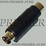 2-329 Переход mini DIN 7 pin "шт" - mini DIN 4 pin "гн" (S-VHS) пластик