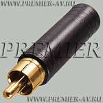 2-252G Переход RCA "шт" - 6.35мм "гн" стерео пластик "позолоченный"