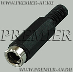 3-238 Разъем питания 5.5x2.5мм "гн" пластик на кабель