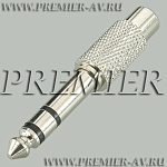 2-235 Переход 6.35мм "шт" стерео - RCA "гн" металл