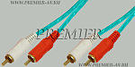 5-004G 1.5 GR G Шнур 2 x RCA "шт" - 2 x RCA "шт" "позолоченный" 1.5м зеленый