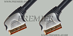5-525 1.5 Шнур SCART "шт" - SCART "шт" PRO-class "позолоченный" OD10.0мм 1.5м
