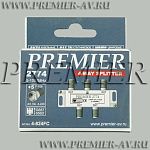 4-824FC Разветвитель на 4 тв 5-1000MHz + разъем F "шт" на кабель RG-6 (5 шт.), в картонной упаковке